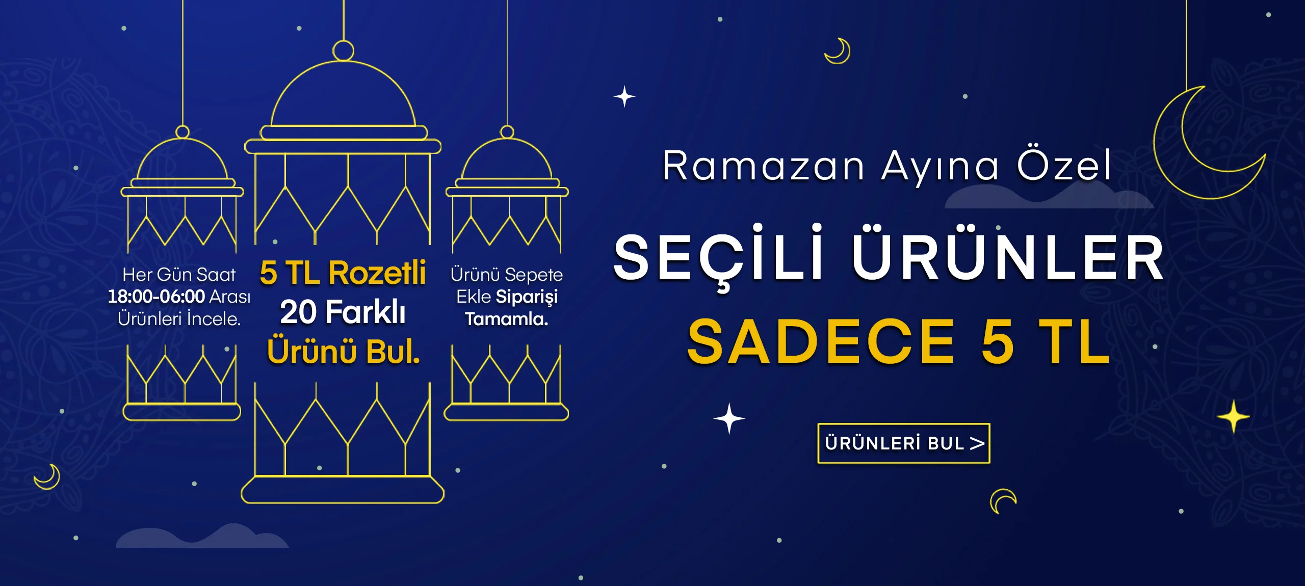 Seçili ürünler sadece 5 tl