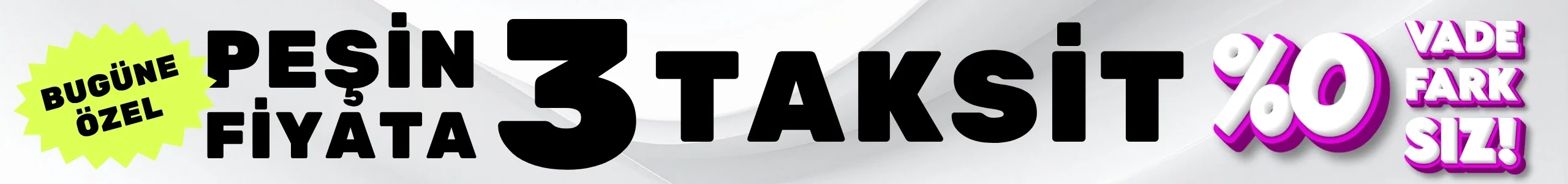 Peşin fiyatına 3 taksit